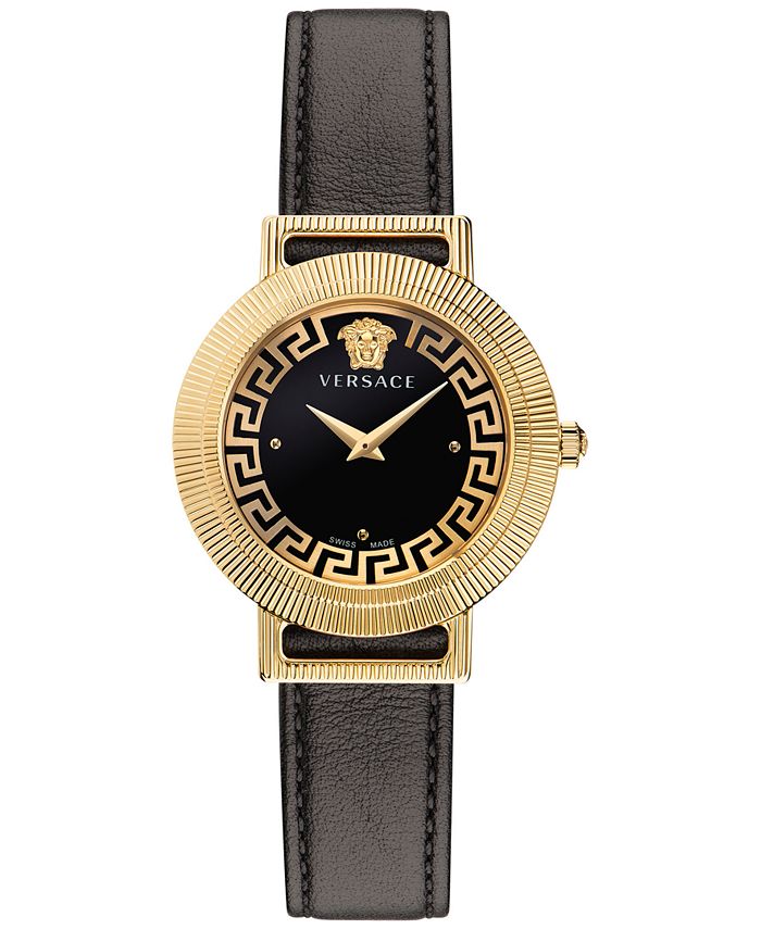 Versace women's top leather watch