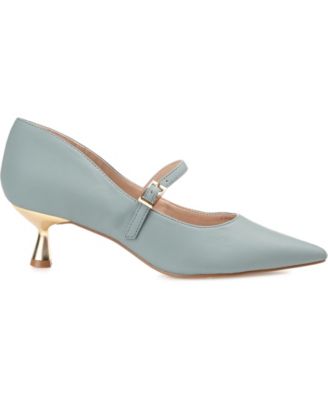 Women's Manza Pointed Toe Mary Jane Kitten Heel Pumps