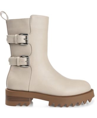 Women's Yasmine Lug Sole Mid Shaft Moto Booties