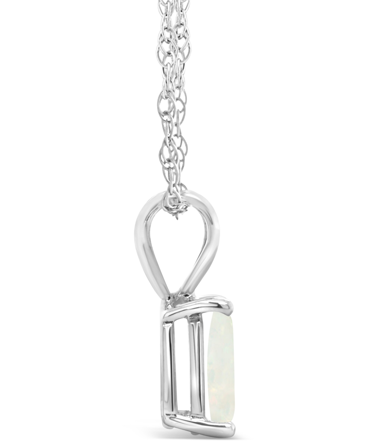 Opal (3/4 ct.t.w ) Pendant Necklace in 14Kor 14K Yellow Gold - White Gold