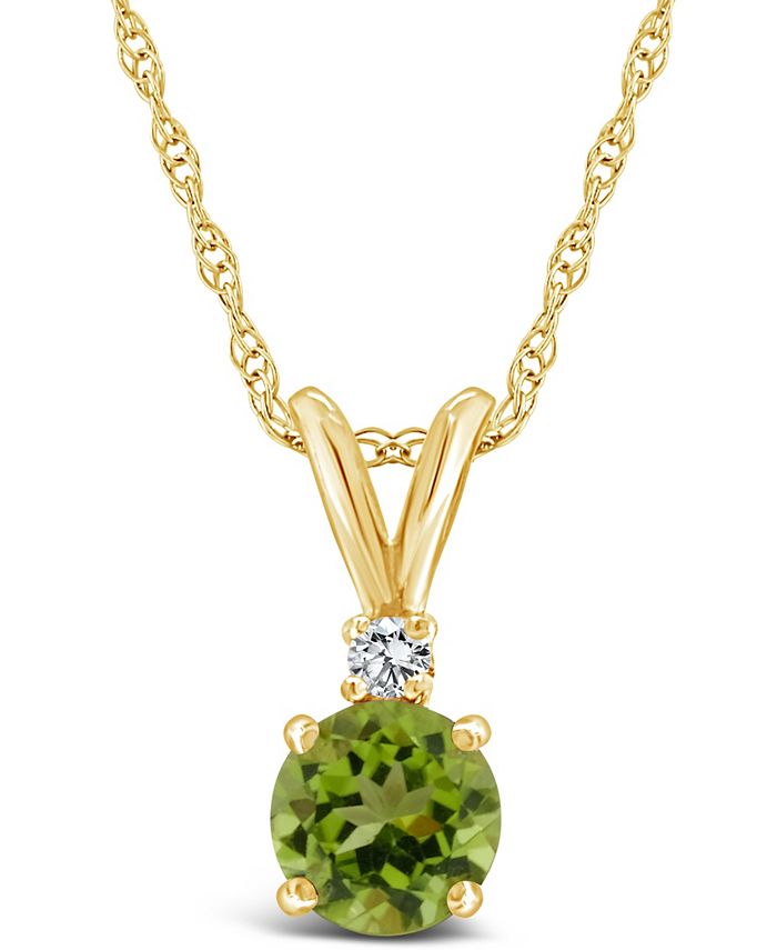 Macys discount peridot necklace