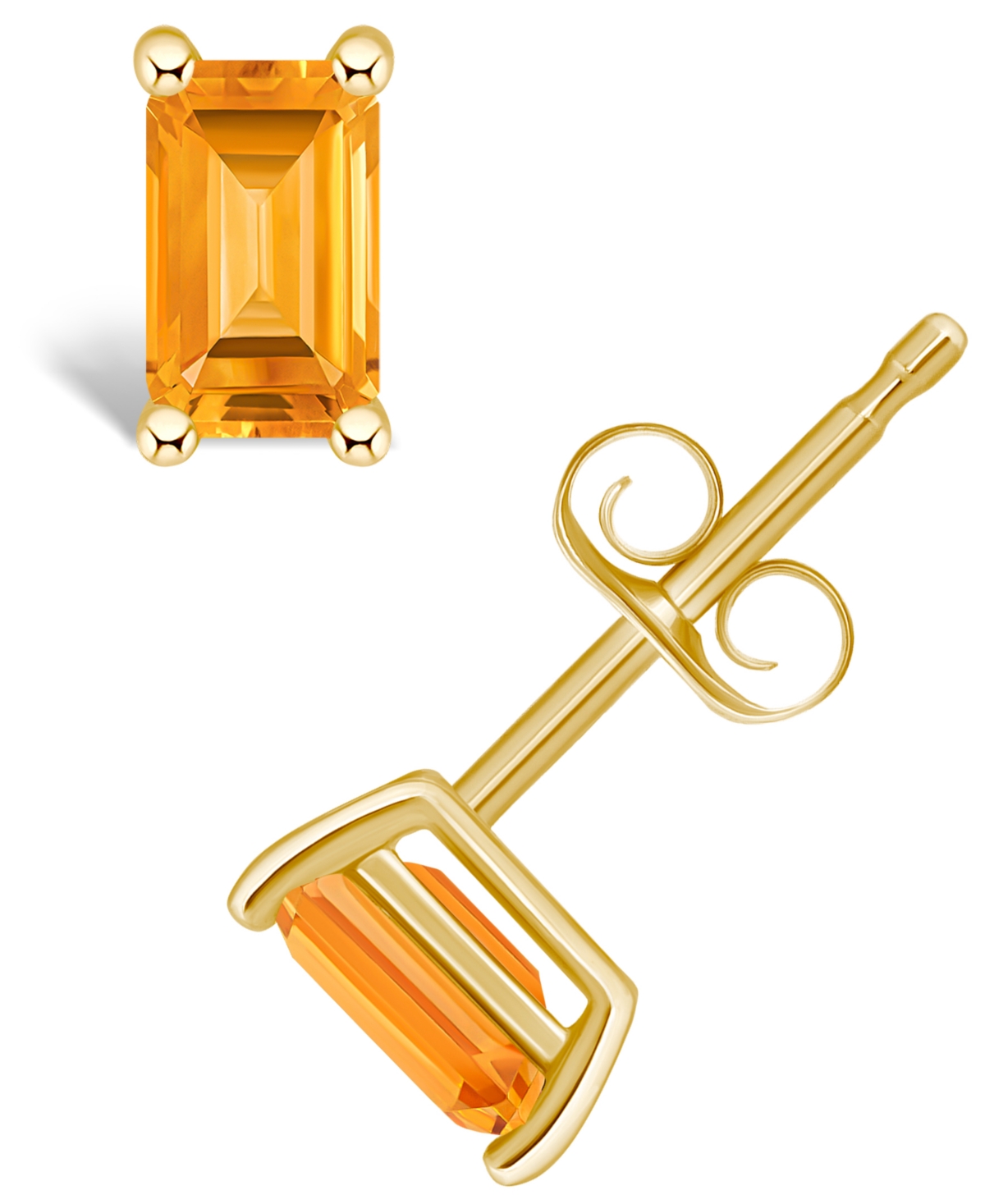 Citrine (5/8 ct. t.w.) Stud Earrings in 14K Whiteor 14K Yellow- Gold