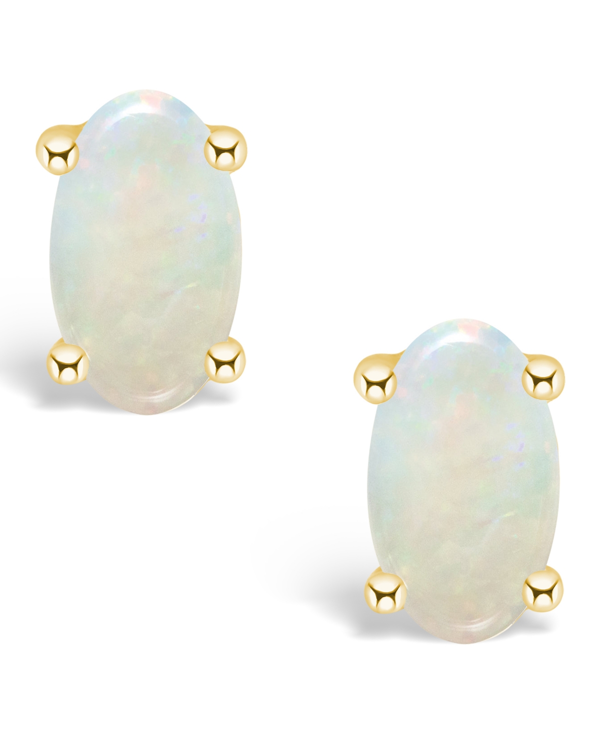 Opal (1/3 ct.t.w) Stud Earrings in 14K Whiteor 14K Yellow- Gold
