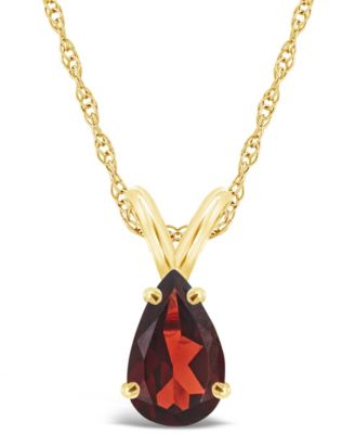 Macys garnet necklace discount