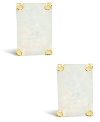 Opal (5/8 ct. t.w.) Stud Earrings in 14K Yellow Gold or 14K White Gold