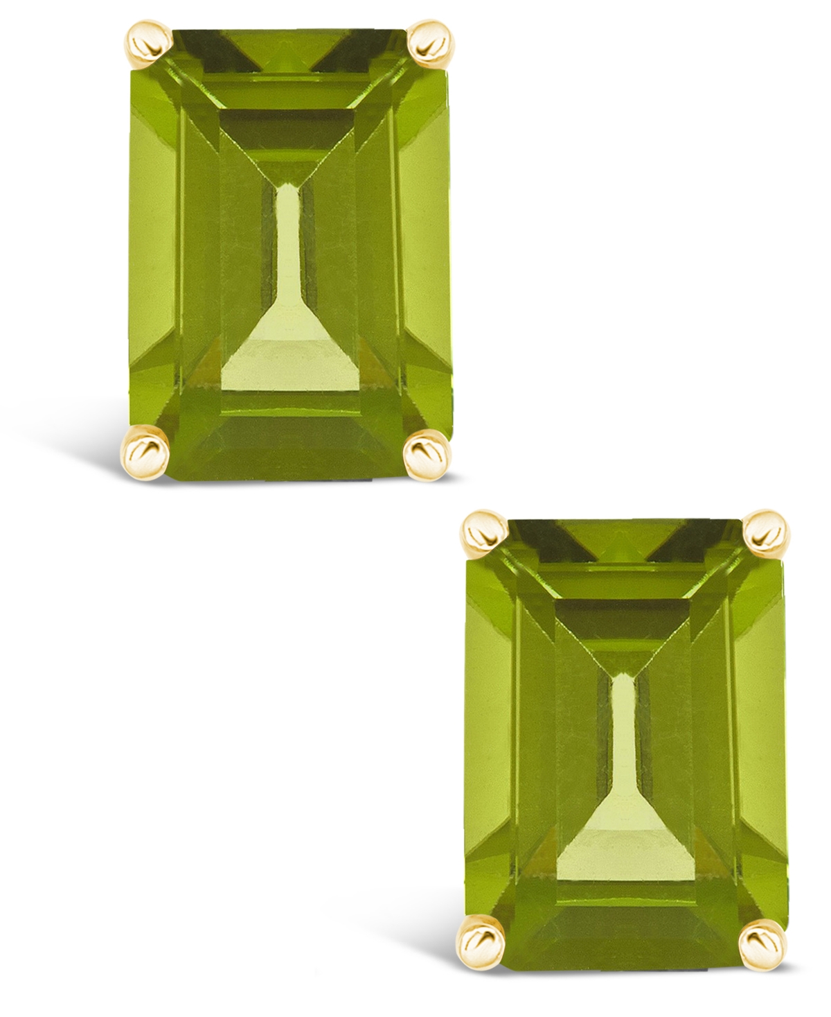 Peridot (3-3/8 ct. t.w.) Stud Earrings in 14K Yellowor 14K White- Gold