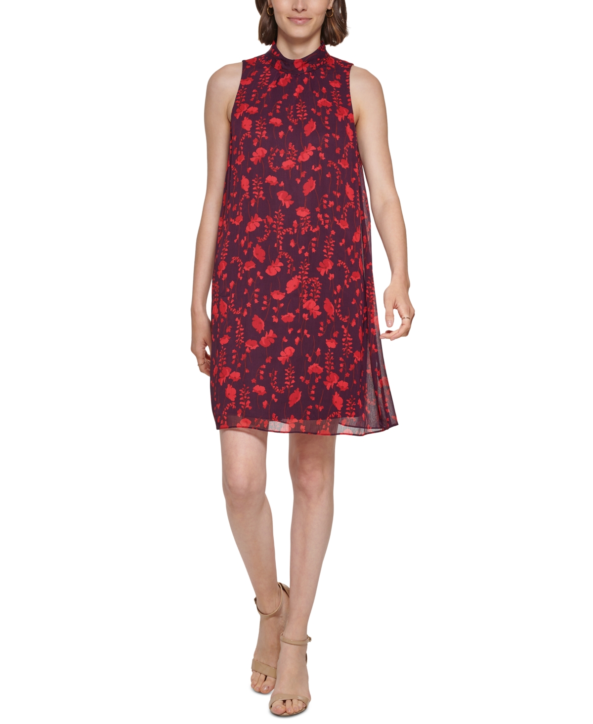 Tommy Hilfiger Women's Margo Floral-Print Trapeze Dress