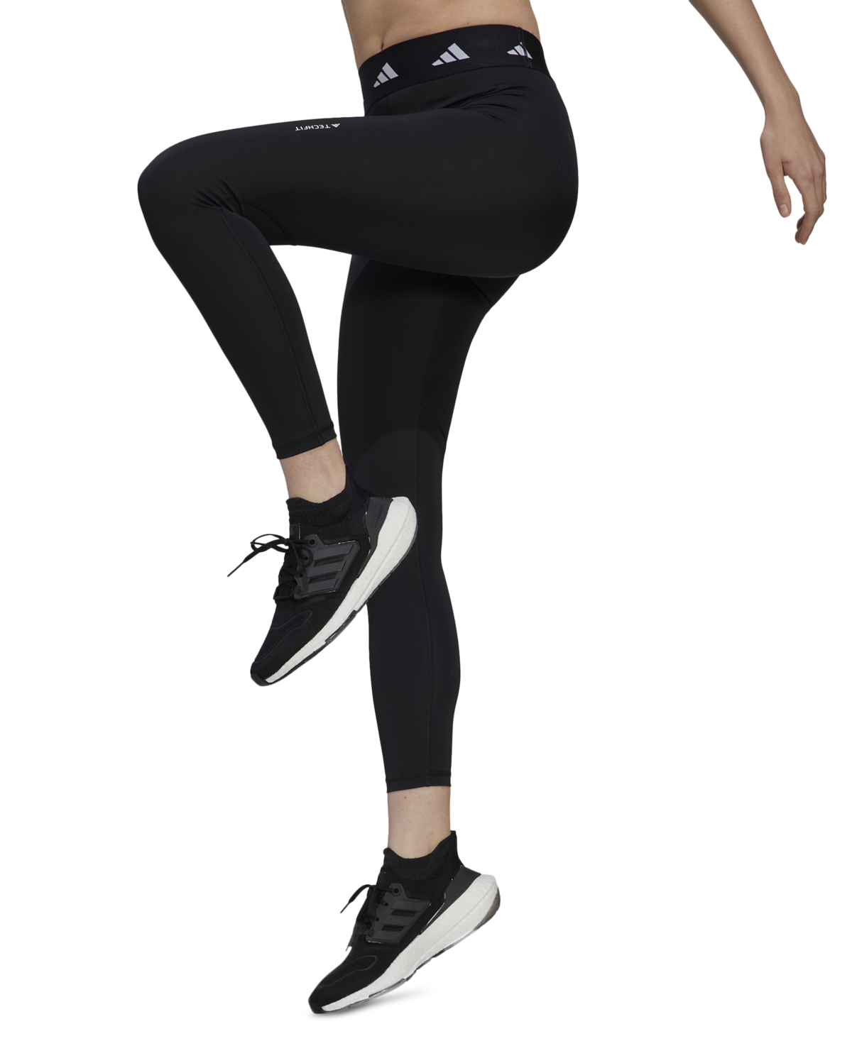 Shop Adidas Originals Women's Techfit 7/8 Training Leggings In Black