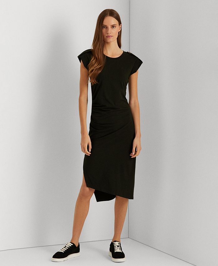 Lauren Ralph Lauren Asymmetrical-Hem Jersey Dress & Reviews - Dresses -  Women - Macy's
