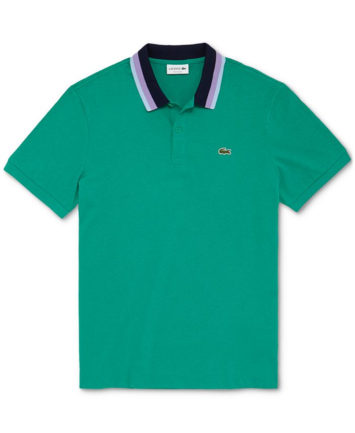 Lacoste Men's Striped Collar Polo, Created for Macy's - Macy's