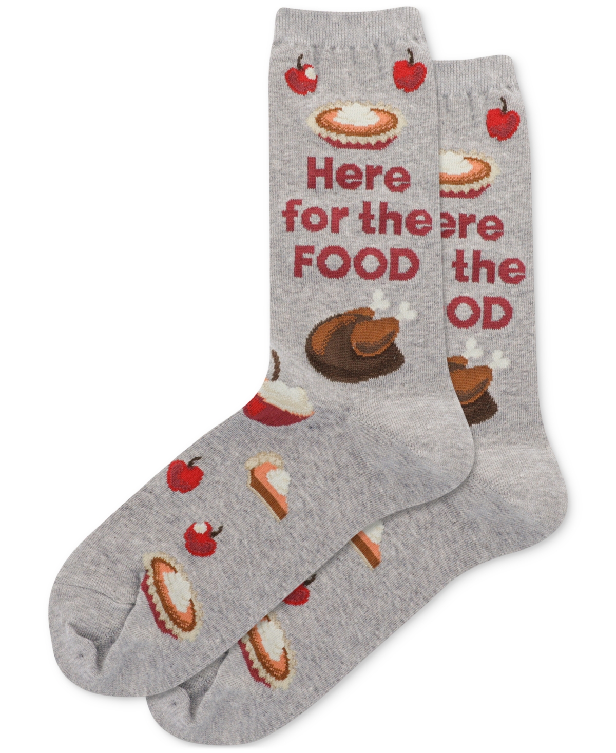Hot Sox Women's Here for the Food Crew Socks