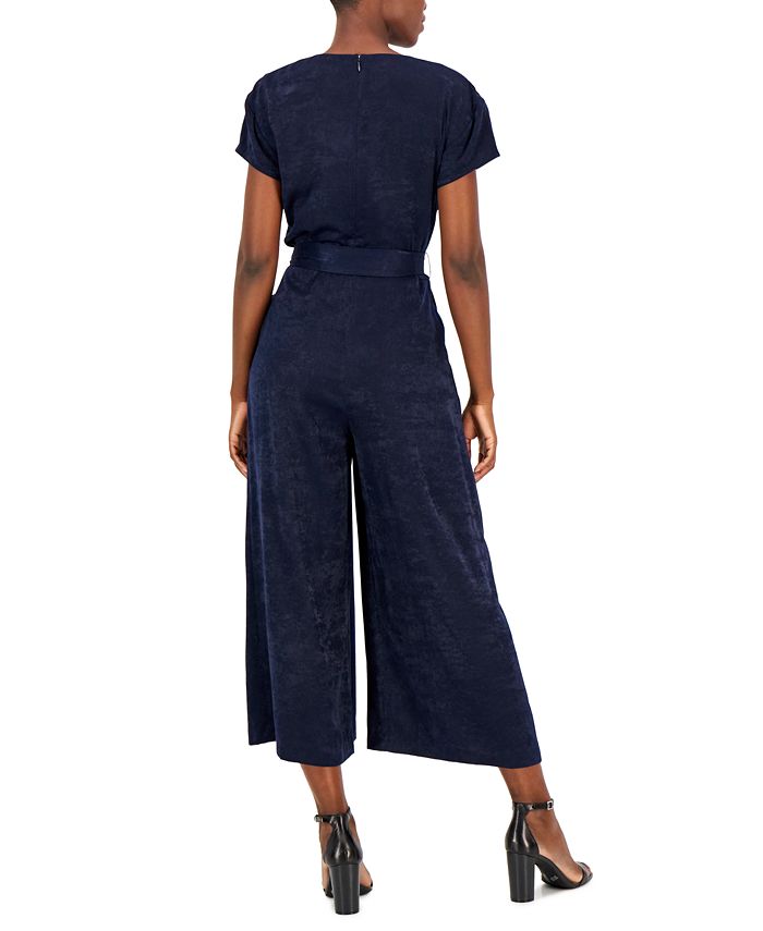 Tahari ASL VNeck SelfTie Jumpsuit Macy's