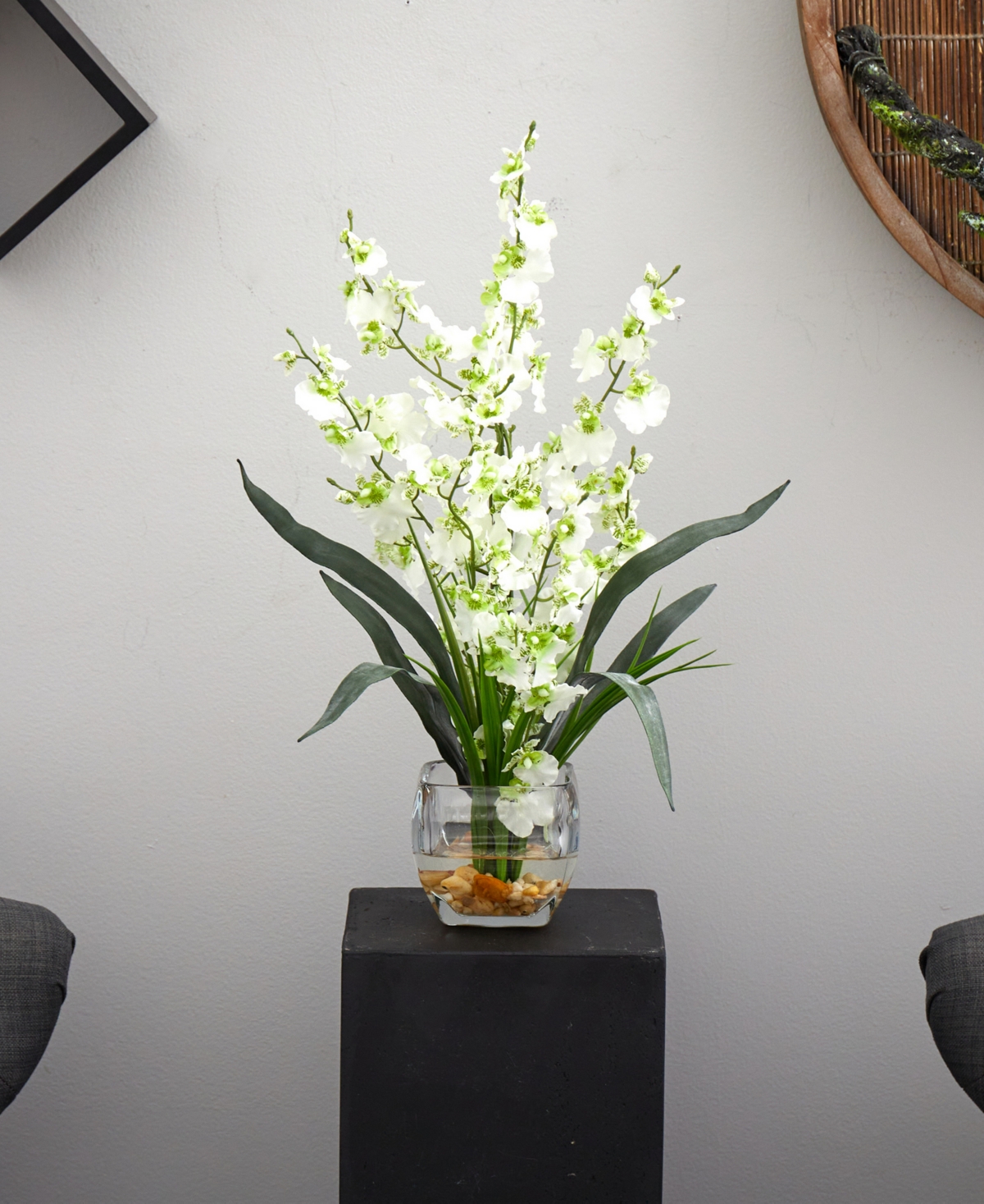 NEARLY NATURAL DANCING LADY ORCHID LIQUID ILLUSION ARTIFICIAL FLOWER ARRANGEMENT 