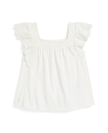 Little Girls Embroidered Jersey Top