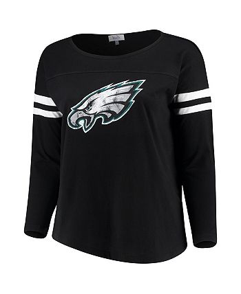 Touch Women's Black Philadelphia Eagles Plus Size Free Agent Long Sleeve T- shirt - Macy's