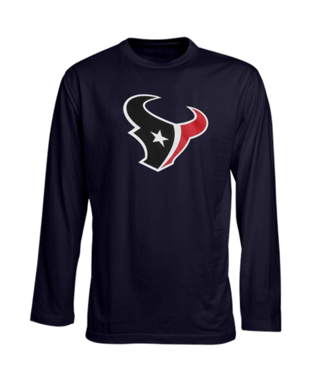 Outerstuff Babies' Preschool Boys And Girls Houston Texans Team Logo Navy Blue Long Sleeve T-shirt