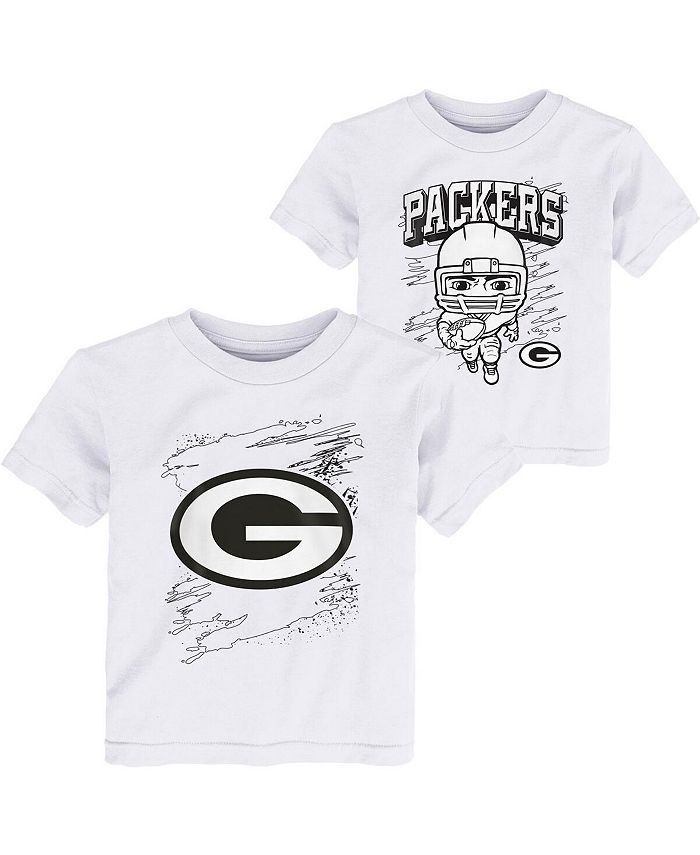 Outerstuff Toddler Boys White Green Bay Packers Coloring Activity Two-Pack  T-shirt Set - Macy's