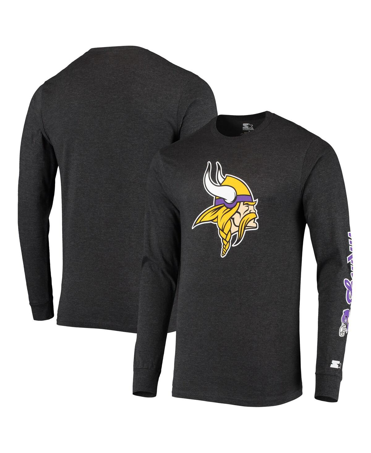 Outerstuff Men's Black Minnesota Vikings Agility Long Sleeve T-Shirt Size: Medium