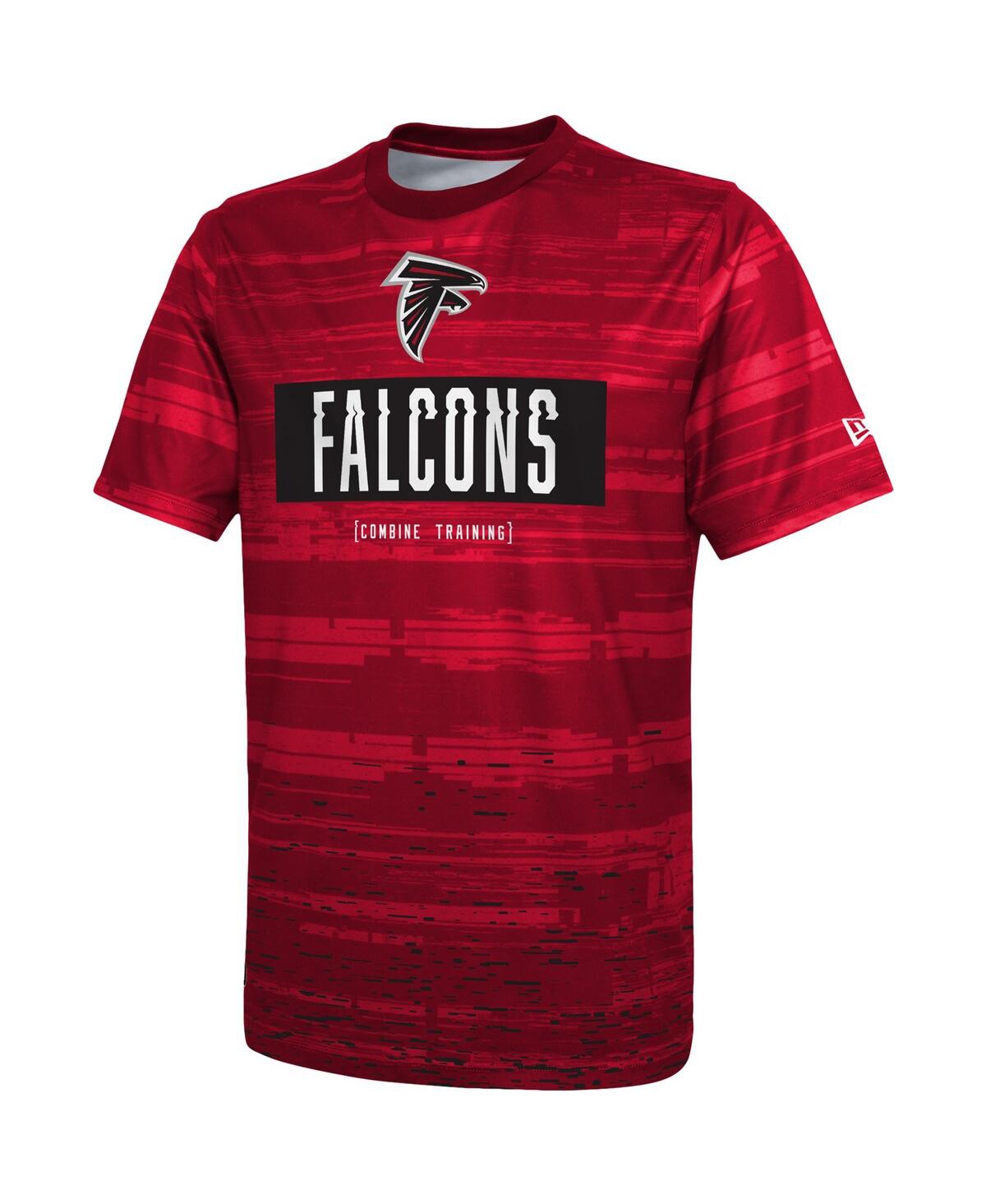 New Era Red Atlanta Falcons Combine Authentic Sweep T-shirt In Red