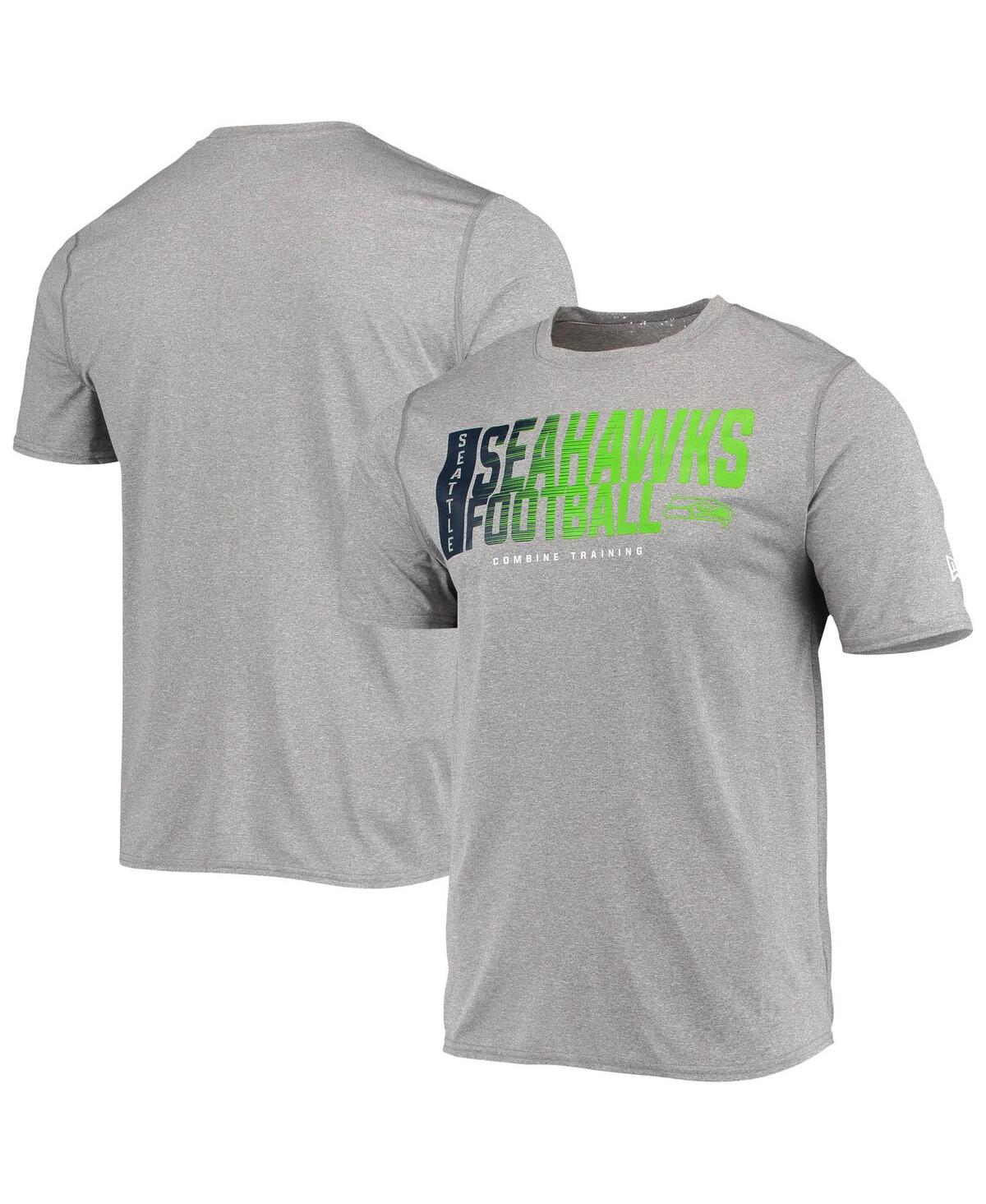 Men's New EraSeattle Seahawks Combine Authentic Game On T-shirt - Heathered Gray