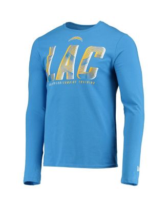 Men's Powder Blue Los Angeles Chargers Combine Authentic Static Abbreviation Long Sleeve T-shirt