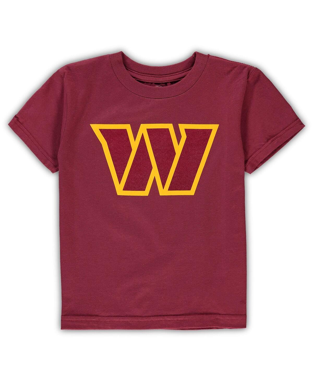 Shop Outerstuff Toddler Boys And Girls Burgundy Washington Commanders Logo T-shirt