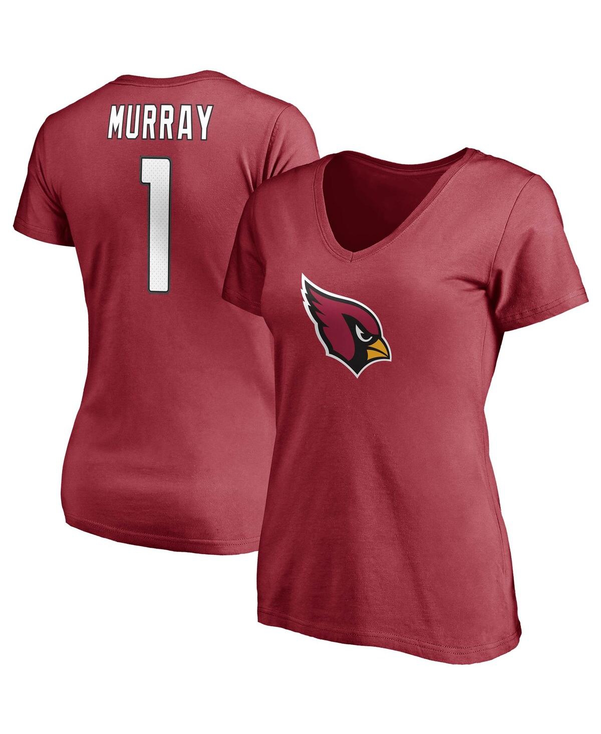 Fanatics Women's Kyler Murray Cardinal Arizona Cardinals Player Icon Name And Number V-neck T-shirt In Cardinal