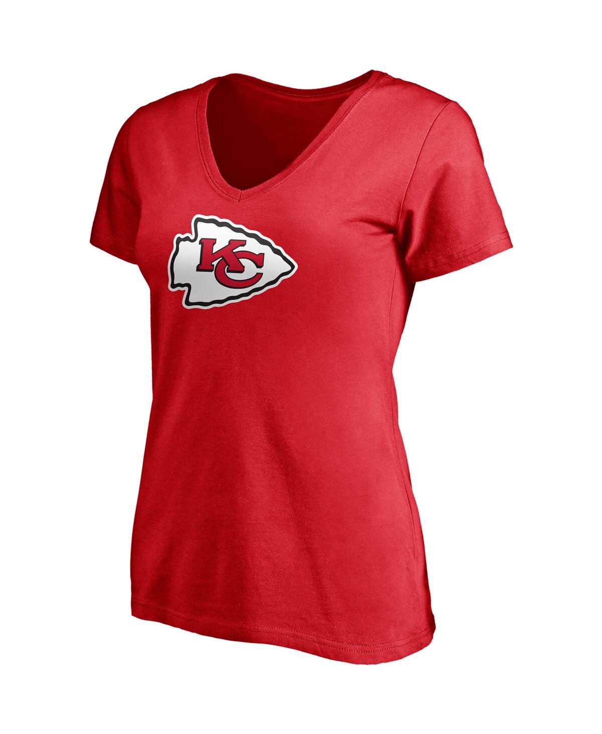 Women's Fanatics Patrick MahomesKansas City Chiefs Player Icon Name and Number V-Neck T-shirt - Red