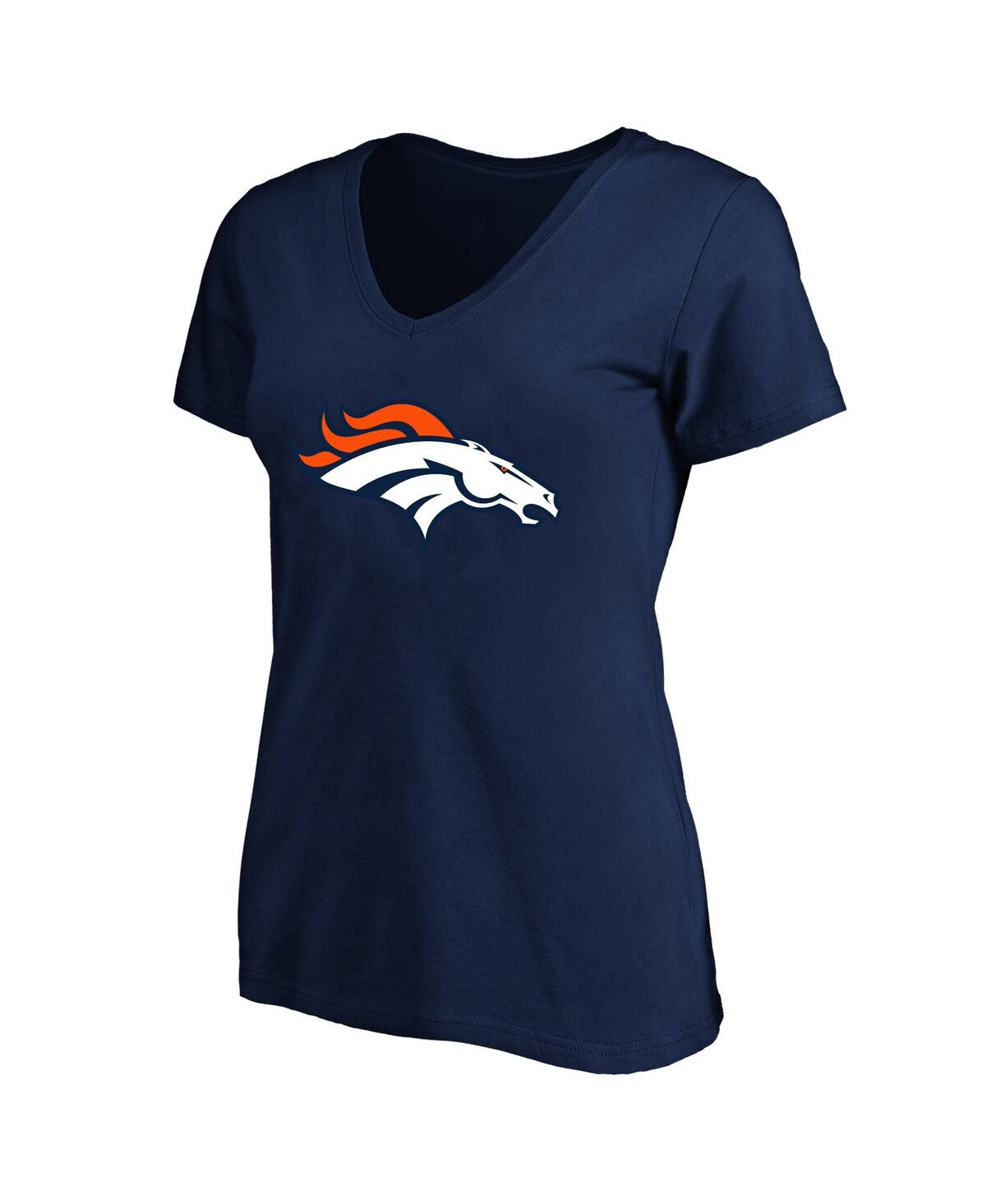 Shop Fanatics Women's  Russell Wilson Navy Denver Broncos Plus Size Player Name And Number V-neck T-shirt
