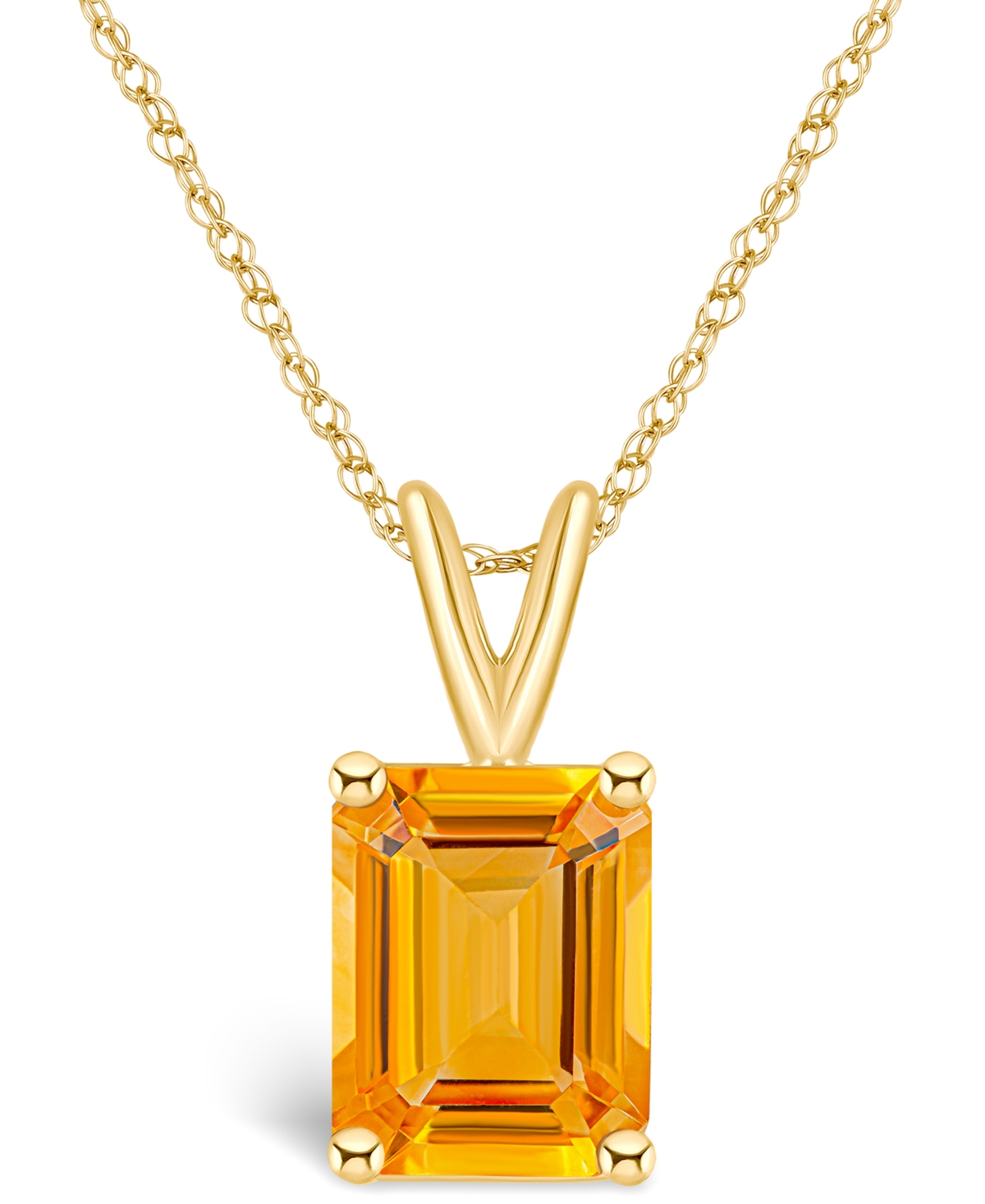 MACY'S CITRINE (3-1/7 CT. T.W.) PENDANT NECKLACE IN 14K WHITE GOLD OR 14K YELLOW GOLD