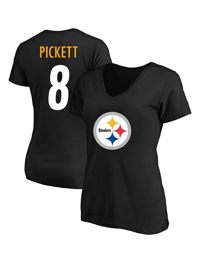 Women's Branded Kenny Pickett Black Pittsburgh Steelers Plus Size Player  Name & Number V-Neck T-shirt