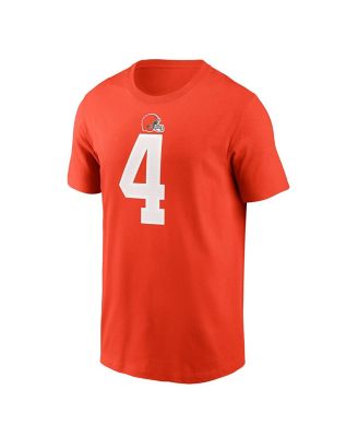 Men's Deshaun Watson Orange Cleveland Browns Player Name & Number T-shirt