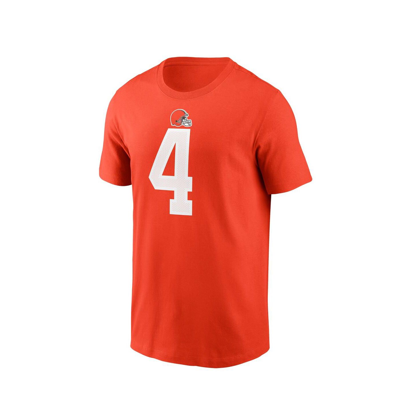 Мужская футболка Nike Deshaun Watson Orange Cleveland Browns Player Name & Number — фото 3