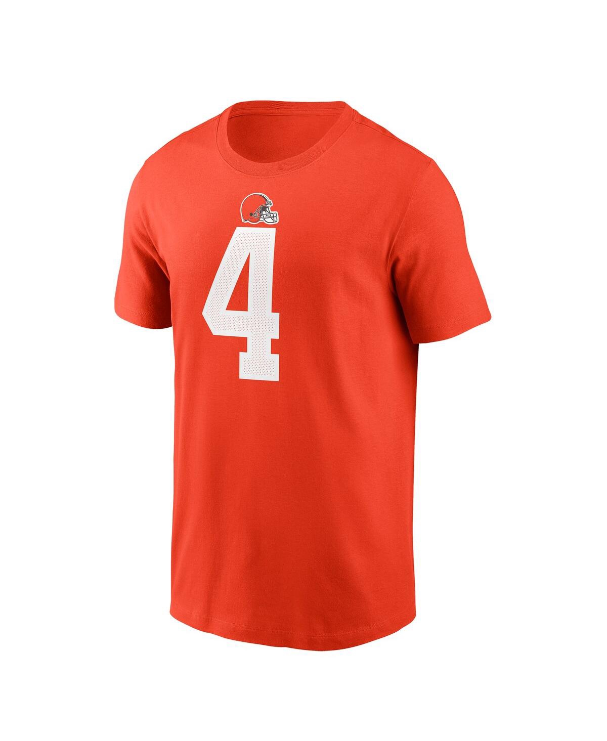 Nike Men's  Deshaun Watson Orange Cleveland Browns Player Name & Number T-shirt In Orange