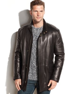 Cole Haan Men's Smooth Leather Jacket