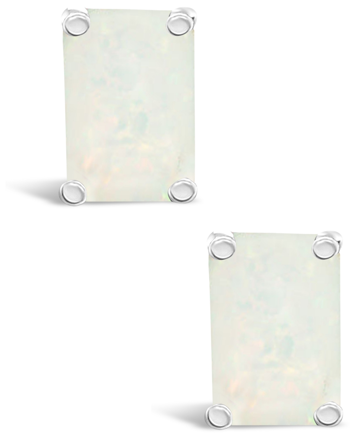 Opal (5/8 ct. t.w.) Stud Earrings in 14K Yellow Gold or 14K- White Gold