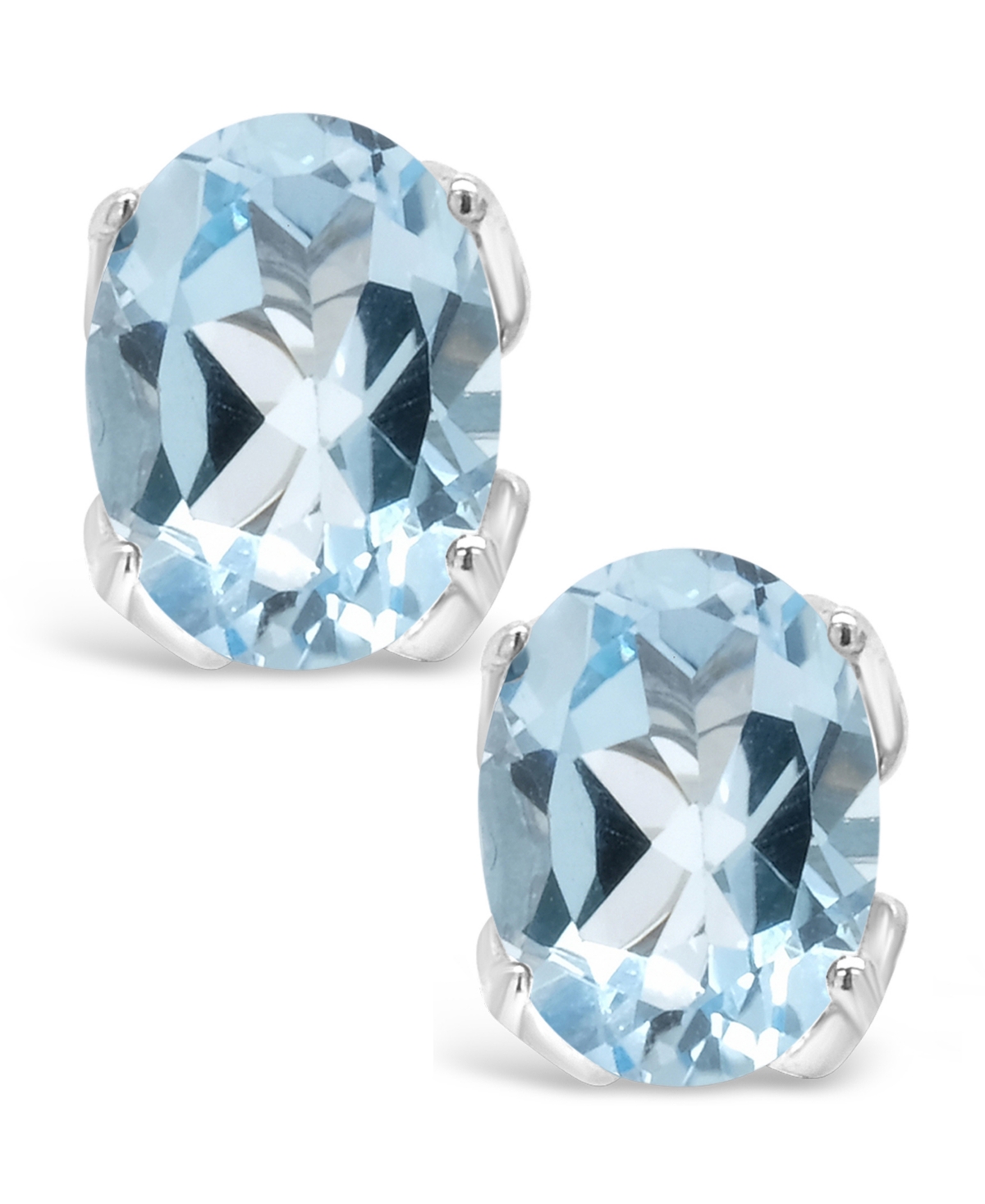 Macy's Topaz (3-1/5 ct. t.w.) Stud Earrings in 14K White Gold