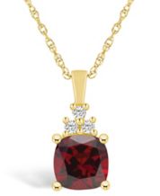 Yellow Gold Garnet Necklaces Pearl Diamond Gold Layered More