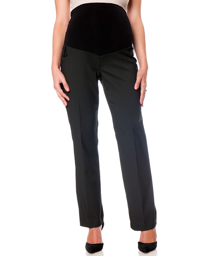 Motherhood Maternity Petite StraightLeg Pinstripe Dress Pants Macy's