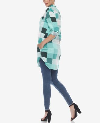 Women's Plaid Tunic Shirt