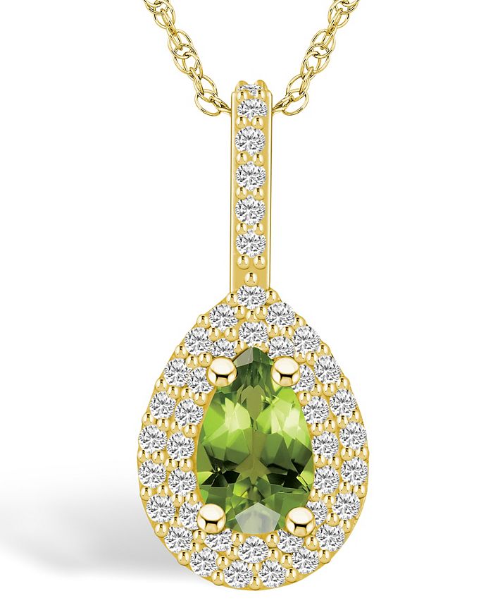 Macys best sale peridot necklace
