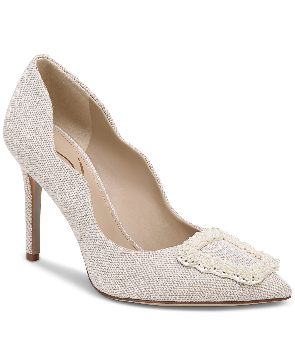 SAM EDELMAN WOMEN'S HARRIETT BEADED-BUCKLE PUMPS