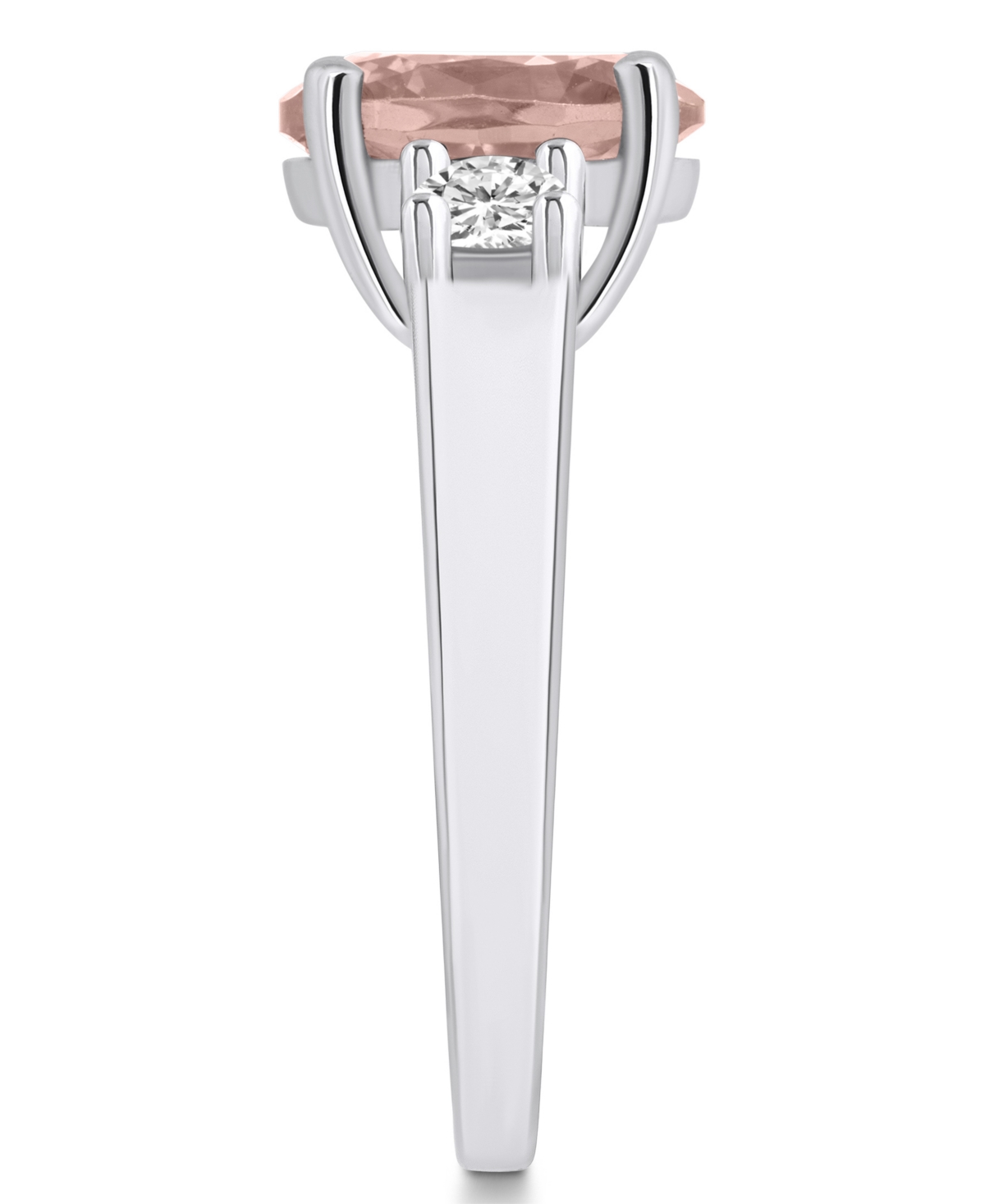 Macy'sand Diamond Ring (2-1/2 ct.t.w and 1/3 ct.t.w) 14K White Gold - Morganite