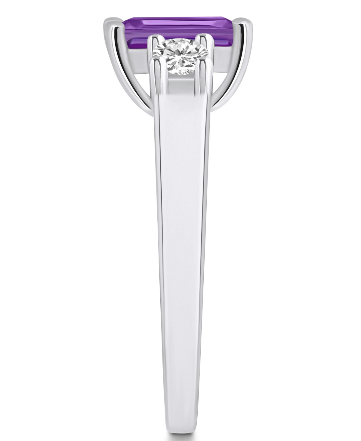 Macy'sand Diamond Ring (1-5/8 ct.t.w and 1/4 ct.t.w) 14K White Gold - Amethyst