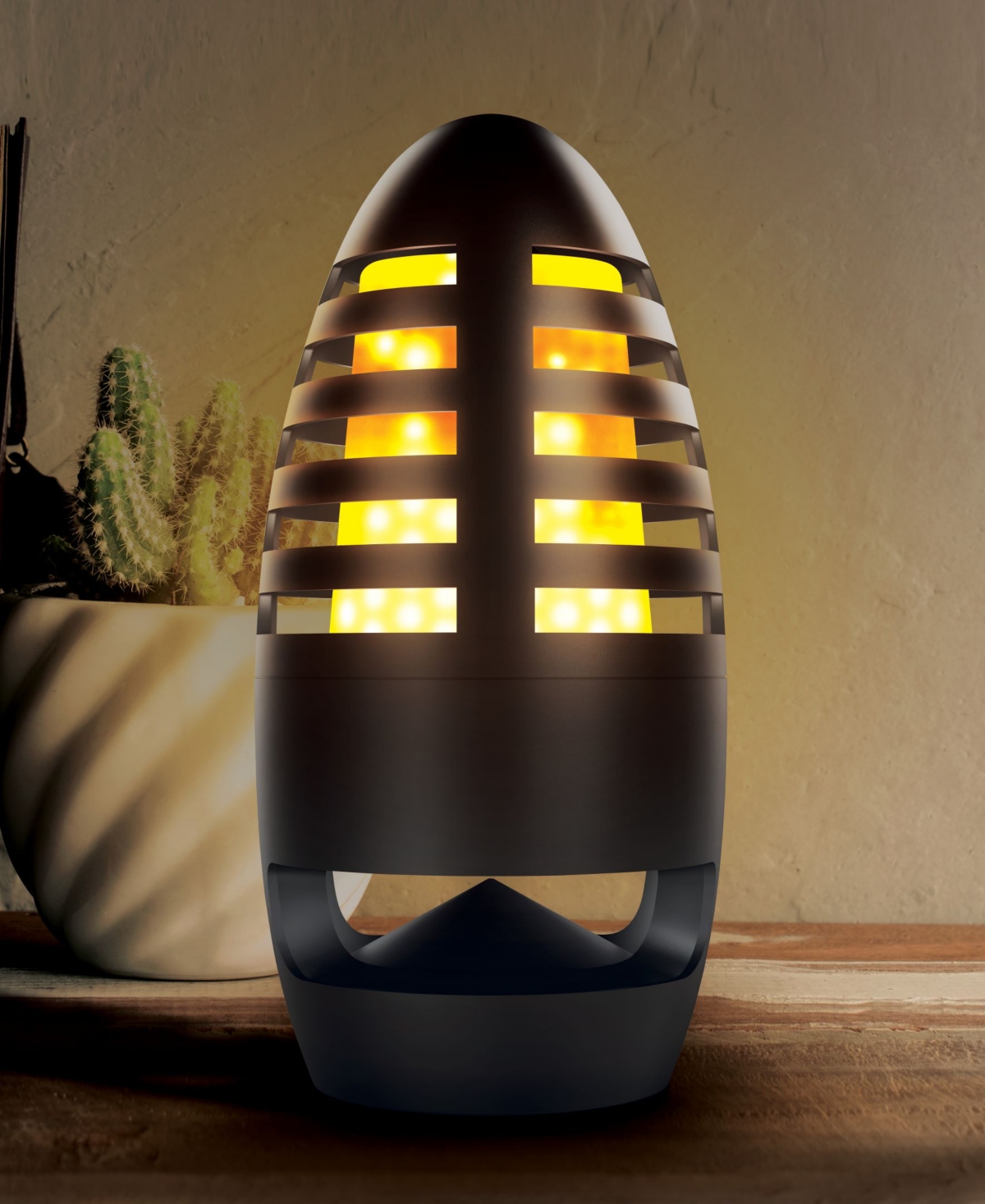 Brookstone Torch Light True Wireless Led Lantern Speaker, Set Of 2 In Black