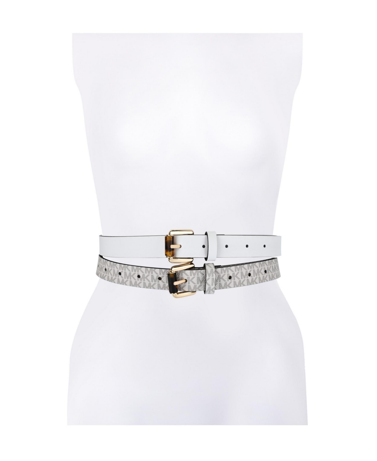 Michael Kors Michael  Women's 2-pk. Pant Belts In Vanilla