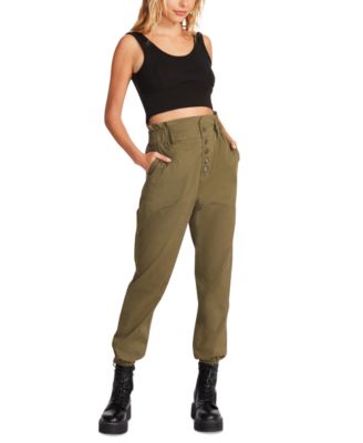 Steve Madden - Women's Melanie High-Rise Button-Fly Pants