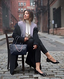 Women's Herringbone Blazer, Turtleneck Sweater & Pants