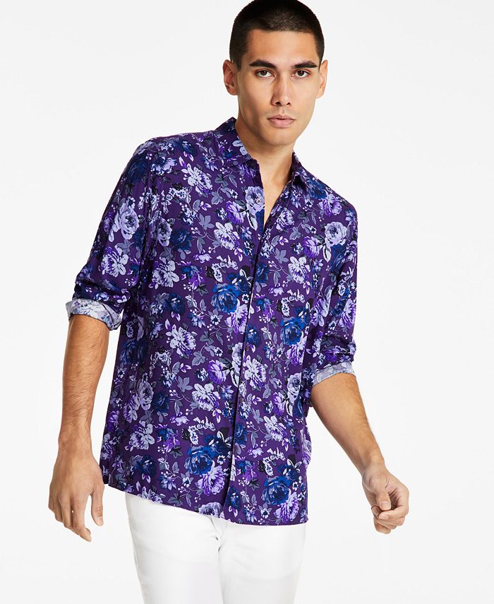 Macy's purple sale dress shirt