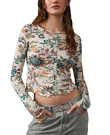 Women's Dreamed Of You Cinched Floral-Print Top